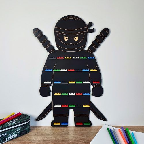 Ninja 34 Black – Étagère de Rangement et d'Exposition pour Figurines – Solution Murale pour 34 Figurines
